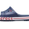 Crocs Bayaband Clog Blu Bianco Rosso Pantofole Unisex 205392-4CC