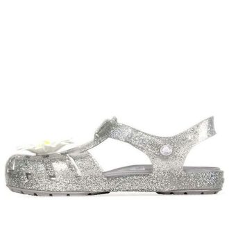 Crocs (PS) Isabella Charm Sandali Casual Minimalisti Argento 205535-040 Crocs (PS) Isabella Charm Sandali Casual Minimalisti Argento 205535-040