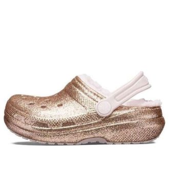 Zoccoli Crocs (GS) Classic Lined Glitter “Gold Pink” 207462-2UB